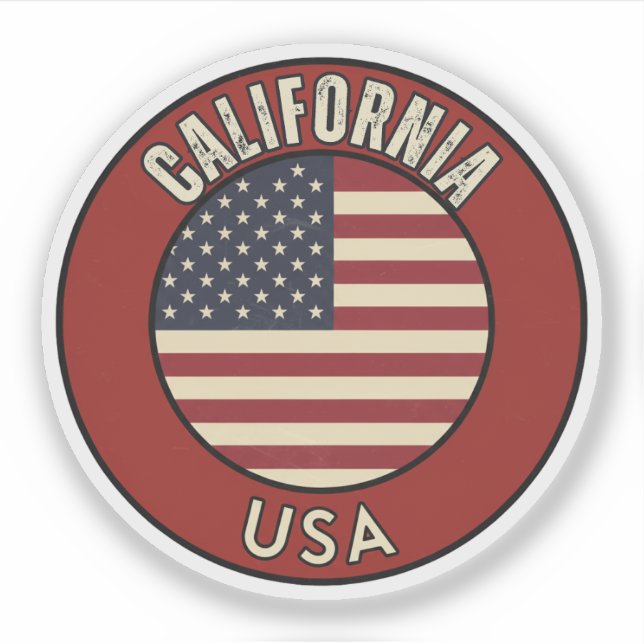 Sticker California United States (Devant)