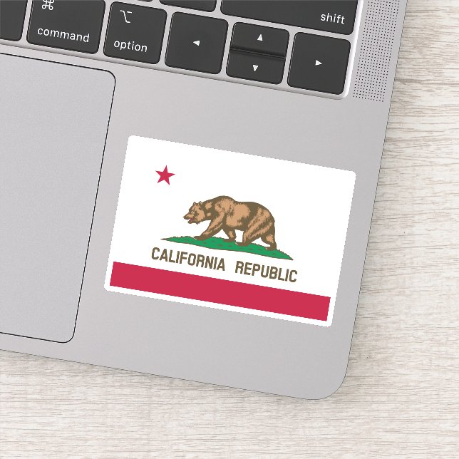Sticker Californie Grizzly Bear et Star (Détail)