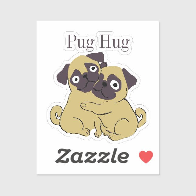 Sticker Calin de carlin  (Feuille)