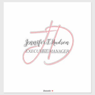 Sticker Calligraphie classique tendance monogramme