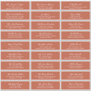 Sticker Calligraphie moderne Mariage en terre cuite
