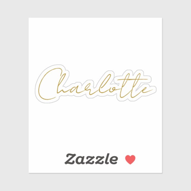 Sticker Calligraphie or couleur gris Personnalisé Edition  (Feuille)