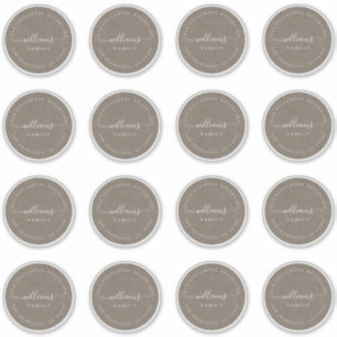 Sticker Calligraphie personnalisable Kraft 6,9 cm 2,72 pou