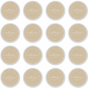 Sticker Calligraphie personnalisable Kraft 6,9 cm 2,72 pou