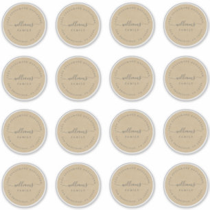 Sticker Calligraphie personnalisable Kraft 6,9 cm 2,72 pou
