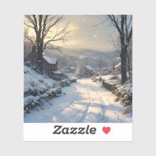Sticker Calme après une chute de neige – Paysage hivernal