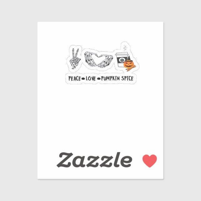 Sticker Calme Et Épices Citrouilles, Classe Skeletons Hall (Feuille)