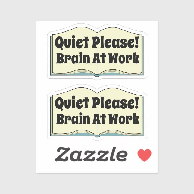 Sticker Calme S'Il Te Plaît ! Citation de livre amusant 2  (Feuille)