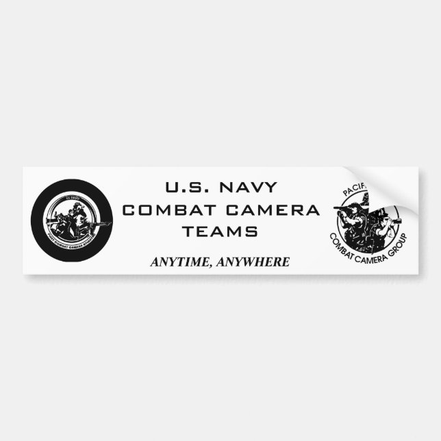 Sticker Caméra de combat de la marine américaine (Devant)