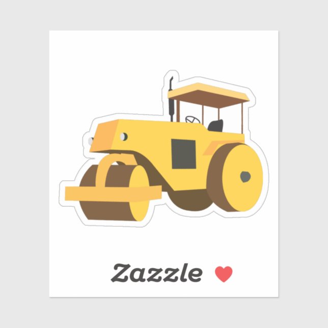 Sticker Camion de construction de rouleau routier (Feuille)