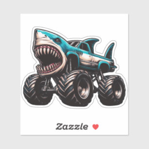 Sticker Camion Monstre Requin 