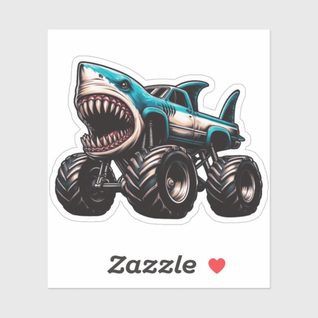 Sticker Camion Shark Monster (Feuille)
