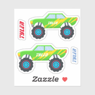 Sticker Camions Monster cool Avec Flames, DO-IT-YOURSELF S