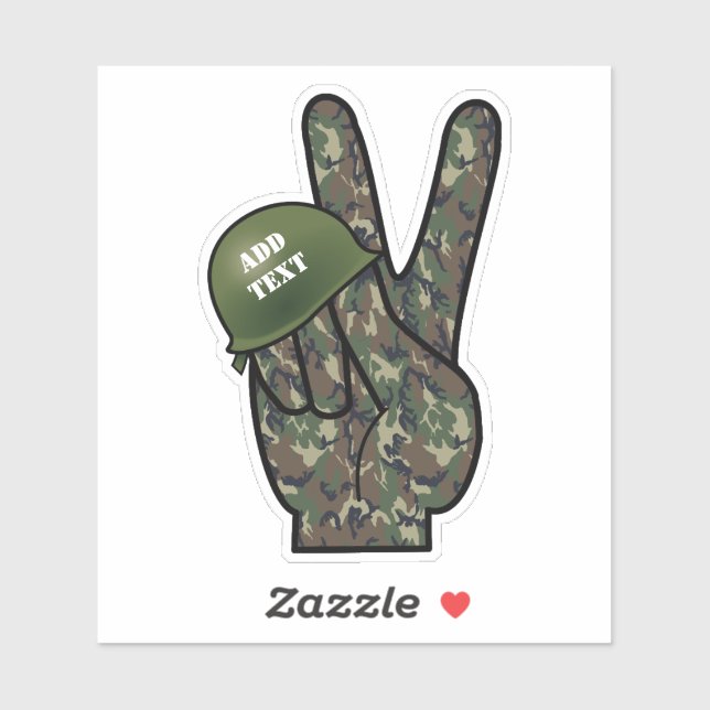 Sticker Camouflage de la paix à la main (Feuille)