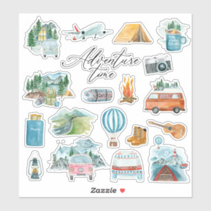Sticker Camp Caravan Adventure Road Triage Bullet Journal