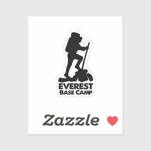 Sticker Camp de base de l'Everest - Randonnée de montagne (Feuille)