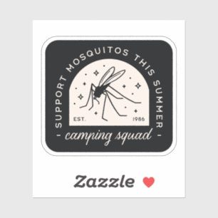 Sticker Camping moustique citations drôles d'insecte fanta
