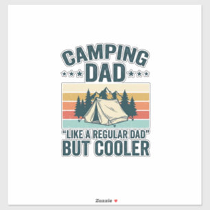 Sticker Camping Papa Vintage Retro Vêtement Vectoriel de P