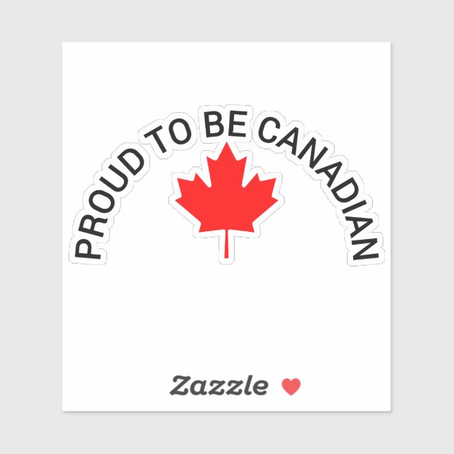 Sticker CANADA, CANADA, CAN, FIER D'ÊTRE CANADIEN, , briti (Feuille)