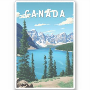 Sticker Canada Illustration Voyage Art Vintage