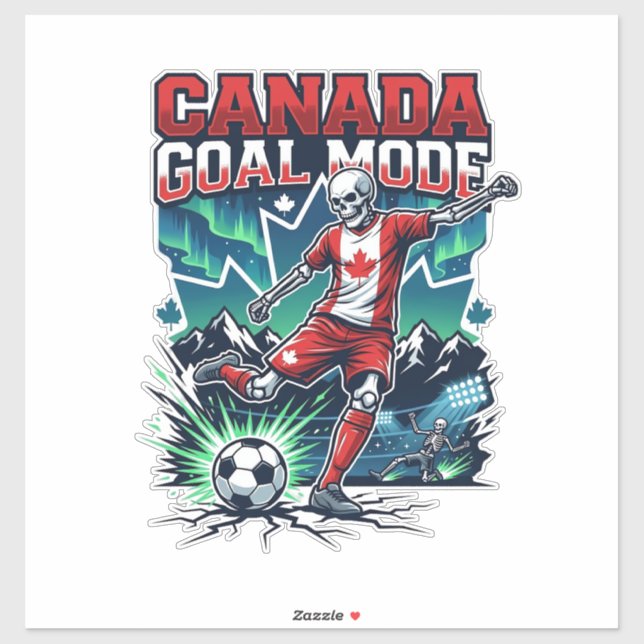 Sticker Canada Mode de but squelette attaquant nations dyn (Feuille)