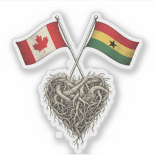 Sticker Canadien-Ghanéen