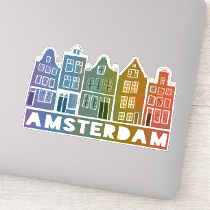 Sticker Canal House Amsterdam Rainbow Holland Dutch Travel