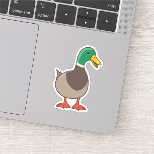 Sticker Canard colvert de dessin animé mignon