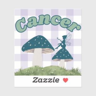 Sticker Cancer Cottagecore esthétique Fairy Musroom Art