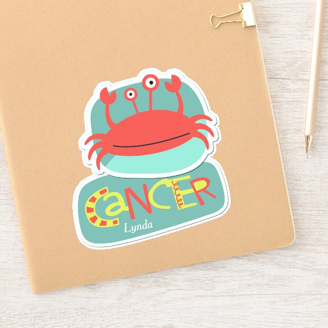 Sticker Cancer du crabe Contour zodiaque (Carnet)