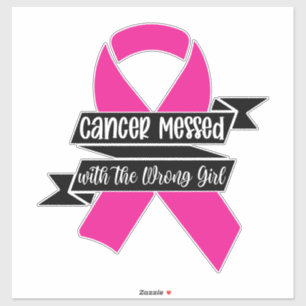 Sticker Cancer malmené avec la mauvaise fille