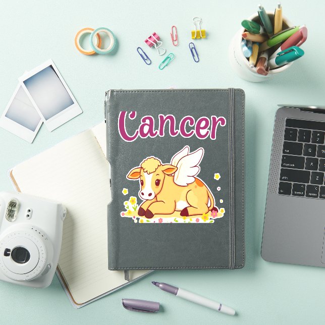 Sticker Cancer Vache zodiaque, Cancer mignon (Couverture iPad)