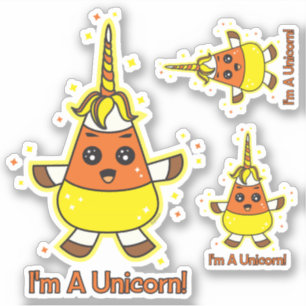 Sticker Candy Corn Unicorn