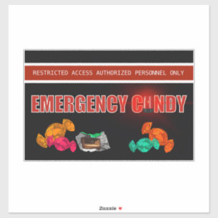 Sticker Candy d'urgence Funny Construction Sécurité