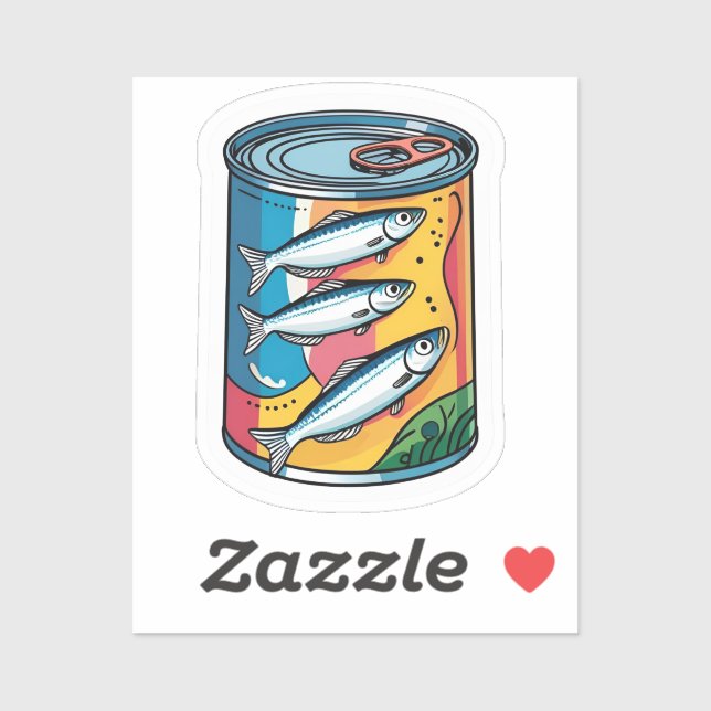 Sticker Canned sardines (Feuille)