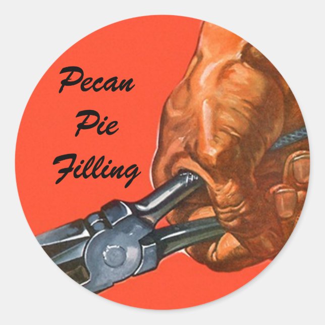 Sticker Canning Pecan Pie Pecans Craqueurs de noix (Devant)