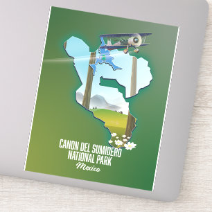 Sticker Canon del Sumidero, carte du mexique