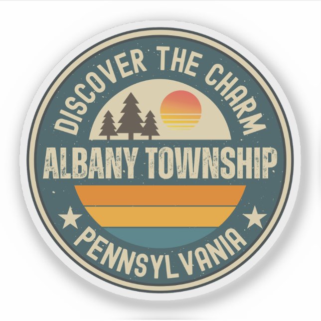 Sticker Canton d'Albany, Pennsylvanie (Devant)