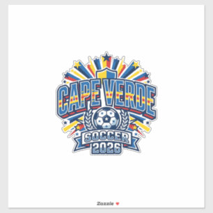 Sticker Cape Verde Football 2026 Football Gras Pays Typogr