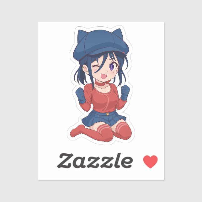 Sticker Cappy Mita Chibi Cute Anime (Feuille)