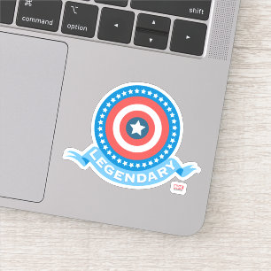 Sticker Captain America Bouclier Patriotique "Légendaire"