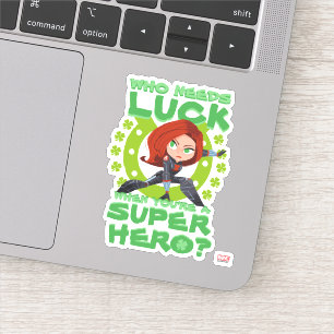 Sticker Captain America "Qui a besoin de chance"