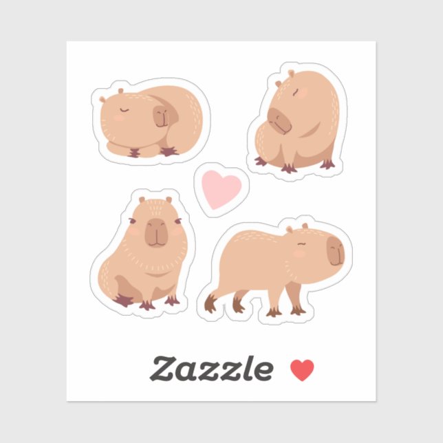 Sticker Capybara (Feuille)
