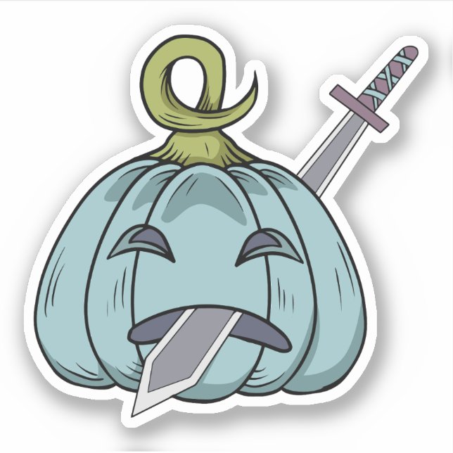Sticker Caractère Citrouille Halloween (Devant)