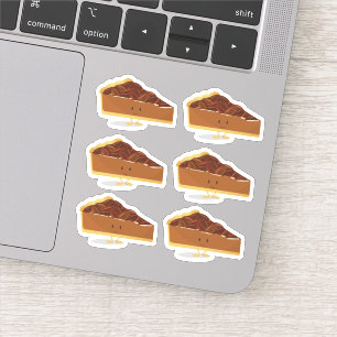 Sticker Caractère de dessin à tarte de Pecan souriant