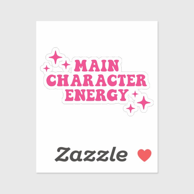 Sticker Caractère principal Énergie rose (Feuille)