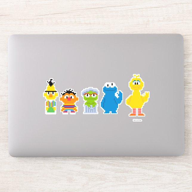 Sticker Caractères Pixel Sesame Street (Ordinateur)