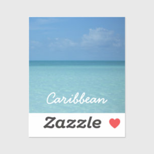 Sticker Caraïbes Horizon Tropical Turquoise Bleu