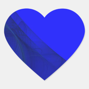 Sticker cardiaque Arrière - plan Royal Blue Fracta