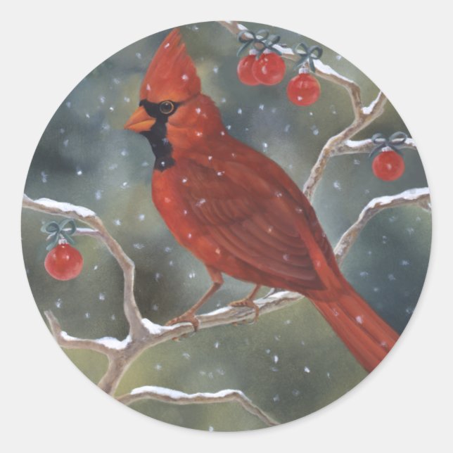 Sticker Cardinal Christmas (Devant)
